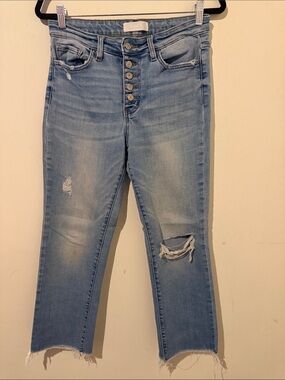 Vervet High-Rise Distressed Light Blue Jeans Size 29